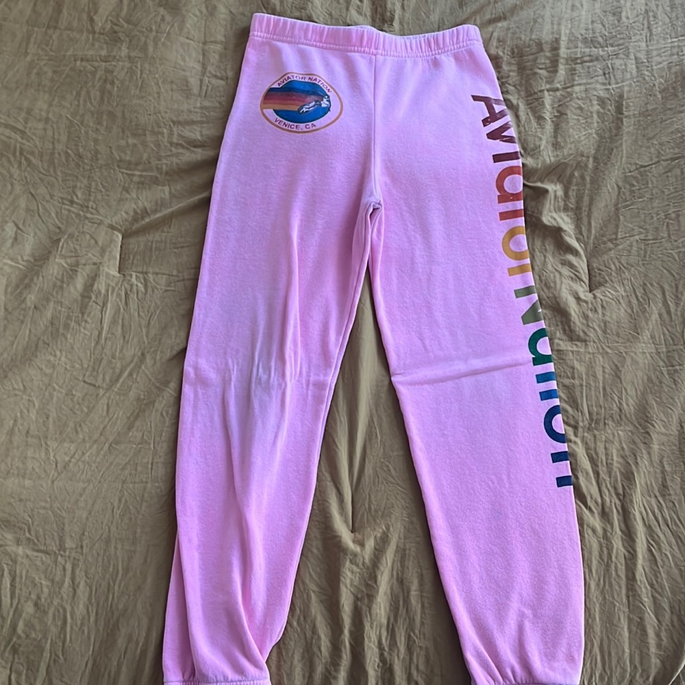 Kids Aviator nation neon pink
